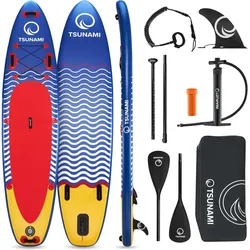 Stand Up Paddling Board zum Paddeln Aufgeblasen universal TSUNAMI  T04 350 cm blau|rot|gelb 350 CM
