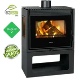 EEK A+ - Kaminofen Hölzerner mit 3 Scheiben Kamin Panorama Prity PM3-TV - 13 KW