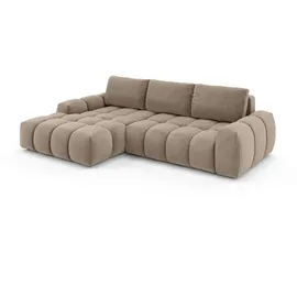 OTTO home Ecksofa OTTO HOME "AZITA L-Form, 270 cm - OTTO. Verlässliche Qualität.", beige (taupe), B:270cm H:84cm T:166,5cm, 100% Polyester, Sofas, Ecksofa, wahlweise als Schlafsofa m. Bettkasten, Bubble-Optik