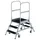 MUNK Podesttreppe 3 Stufen 151 cm Aluminium/Holz/Stahl