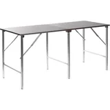 Essentials Edelstahl Arbeitstisch aufklappbar 200x80x90 cm (BxTxH), 23100