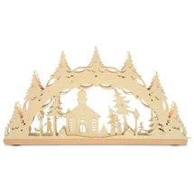 Riffelmacher & Weinberger Christbaumschmuck Original Erzgebirge Holz Lichterbogen 'Seiffener K braun