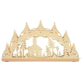 Riffelmacher & Weinberger Christbaumschmuck Original Erzgebirge Holz Lichterbogen 'Seiffener K braun