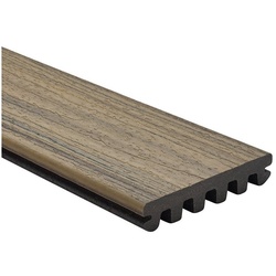 Trex Terrassendielen Enhance Naturals WPC Balkondiele Holzoptik, BxL: je 14,5×366 cm, 25,00 mm Stärke, (Stück, 1 Stück 3,66 m oder 1 Stück 4,88 m), Dielen frei von streichen oder ölen beige