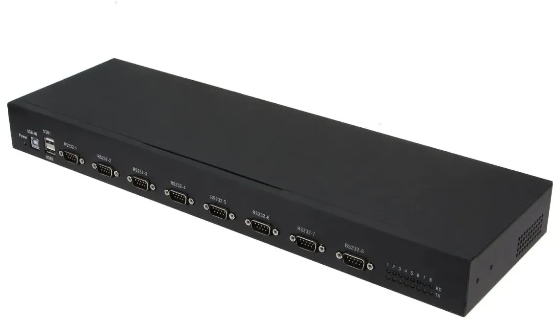 RealPower 284513 Serieller Konverter/Repeater/Isolator USB 2.0 RS-232 Schwarz