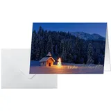 Sigel 10 SIGEL Weihnachtskarten Christmas Chapel DIN A6