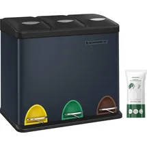 Songmics Mülleimer Mülltrennsystem, aus Metall, 3 x 8 Liter