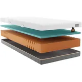 Gelschaummatratze GELTEX® Quantum Touch Next 200, Schlaraffia, 20 cm hoch, Schlaraffia, 20 cm hoch, Bezug bis 60°C Maschinenwäsche weiß 100 cm x 200 cm x 20 cm