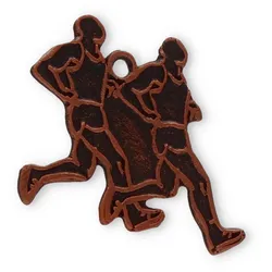 Motivmedaille Läufer bronzefarben