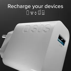 SBS USB-Reiseladegerät mit 10 Watt, - Weiß