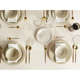 Beliani Chervil Tafelservice 12-tlg. hellbeige
