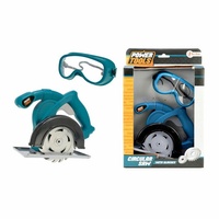 Toi-Toys Power Tools 38033A-Scie circulaire Avec lunettes sécurité, jeu de jouets Pour Enfants Spielzeug Werkzeug für Kinder, Mehrfarbig