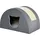 PawHut Katzenhöhle mit Kraztbrett Katzenbett Kratzhaus Katzenwohnung Sisal Grau 48,5 x 30 x 30 cm, - PawHut