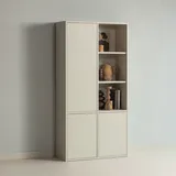Woood Mehrzweckschrank 100 x 200 x 40 cm Grau