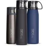 720°DGREE Thermoskanne mit Becher 1l “Follow” - 3 Größen, 12h Heiß, 24h Kalt, Auslaufsicher, BPA-Frei - Edelstahl Thermosflasche, Isolierflasche für Kaffee, Tee bei der Arbeit, Schule, To Go