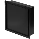 luxebath Duschnische Schwarz, Metall, Quadratisch, 30x10x30 cm, Badezimmer Baden & Duschen, Duschablagen