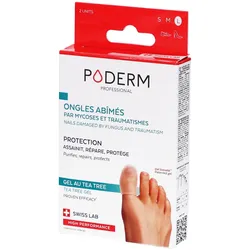 Poderm Kapseln Teebaumöl Gel beschädigte Nägel Pilze/Traumata - Größe L