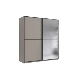 möbel-direkt.de Schwebetürenschrank Ulm 180 x 198 x 65 cm Grau
