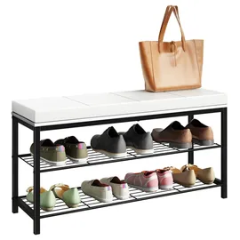 VCM Taliro 90 x 48 x 30 cm schwarz / weiß gepolstert