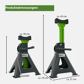 Trutzholm Unterstellbock Stahl 300-430 mm grün 3 Tonnen