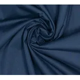 Baumwoll Stretch Satin - unifarben als Meterware zum Nähen, Marine