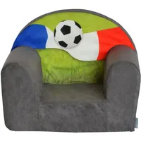 FORTISLINE Kindersessel Abnehmbarer Bezug Weicher Schaumstoff FANZONE Football FR Mini Schaumstoffsessel Kinder Kinderzimmer