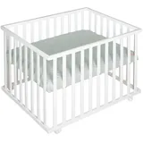 roba Laufgitter 75 x 100 cm weiß Bodenfarbe frosty green