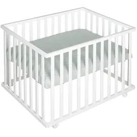 roba Laufgitter 75 x 100 cm weiß Bodenfarbe frosty green