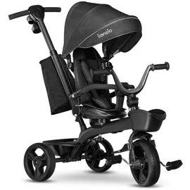 lionelo Dreirad mit Schubstange für Kinder ab 1,5 bis 5 Jahre, drehbarer Sitz, Magnesium-Rahmen, wartungsfreie Gummiräder, freies Rad, abnehmbares Vordach, 55 x 80 x 56 cm