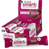 PHD Smart Dark Chocolate & Raspberry Riegel 12 x 64 g