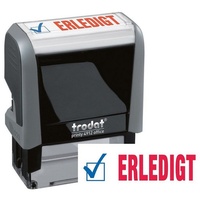 Trodat Textstempel "Erledigt" Printy 4912 office selbstfärbend blau, rot