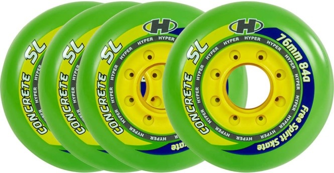 HYPER CONCRETE SL 76mm/84a 4er Rollenset green/yellow