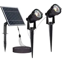 V-Tac VT-20488 - 2er Pack LED Solar-Erdspießleuchte, 1,2 W, 3000K, schwarz,