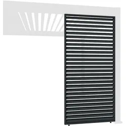 Weide Horizontale Lamellenwand für Weide Pergola | anthrazit | aus Aluminium