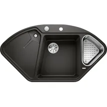 Blanco Blancodelta II-F links Flächenbündig granit schwarz Handbetätigung 1042 x 560 mm