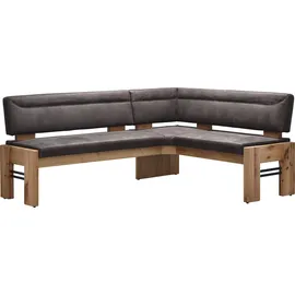 K+W Komfort & Wohnen "Floyd", braun (schwarzbraun 78, balkeneiche natur), H:90cm T:63cm, 520: Microfaser, 100% Polyester; 760: Microfaser, 100% Polyester, Sitzbänke, Eckbank, Stauraumbank, langer Schenkel rechts oder links in 2 Qualitäten