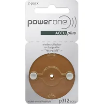PowerOne Accu Plus Hörgeräteakku P312 2 St.