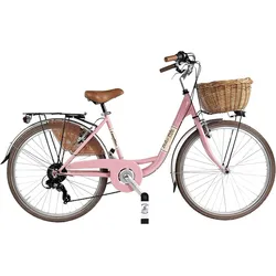 Stadtfahrrad Dolce Vita by Canellini Venere 26" mit Korb - Rosa rosa One Size / LEFT