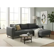TRENDMANUFAKTUR Ecksofa Amazing II Cord 2-Sitzer Grau