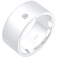 Elli DIAMONDS Bandring Basic Diamant (0.03 ct.) 925 Silber Ringe Damen