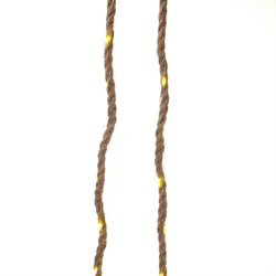 LED Lichterkette im Seil Jute 60 LED 2,95m Batterie Dekoration maritim Advent