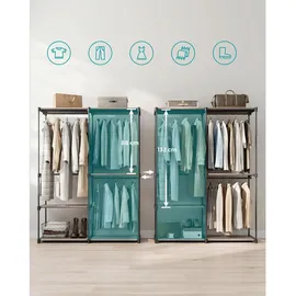 Songmics Garderobenständer offen 138 x 43 x 182 cm Braun