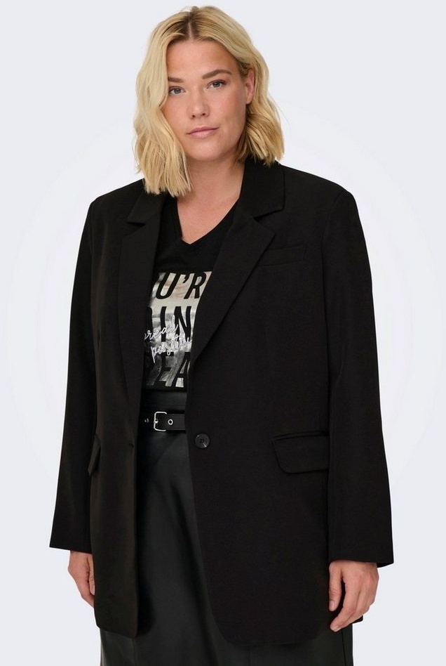 ONLY CARMAKOMA Jackenblazer Blazer mit Reverskragen Plus Size CARLANA-BERRY (regular fit) 5661 in Schwarz schwarz XL (42)