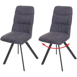 MCW Esszimmerstuhl J69 2er-Set Anthrazit