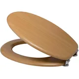 WC SITZ KLOBRILLE KLODECKEL TOILETTENDECKEL TOILETTENSITZ BUCHENFARBE MDF RING