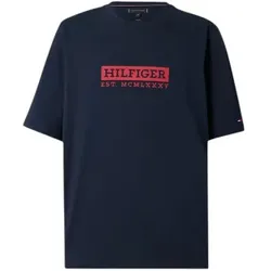Tommy Hilfiger für Herren. MW0MW39149 T-Shirt Farbe zu Farbe navy (L), Lässig, Kurzarm, Bio-Baumwolle, Nachhaltig, Marine