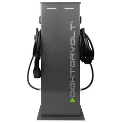 Ladestation für Elektrofahrzeuge 2x22 kW Zwei Stationen Ladesäule RFID 2x5m Ladekabel Typ 2 DOKTORVOLT DV-5169-EV