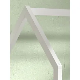 Vipack Hausbett CABANE 90 x 200 cm Kiefer massiv weiß