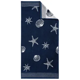 Dyckhoff Seashell Handtuchset 50 x 100 cm und 70 x 140 cm blau 3 St.