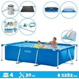 Intex – Schwimmbecken mit rechteckigem Rahmen – 260 x 160 x 65 cm – im Lieferumfang enthalten Accessoire CB97
